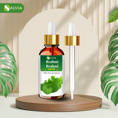 Salvia Brahmi oil in a compact bottle for on-the-go rituals.
