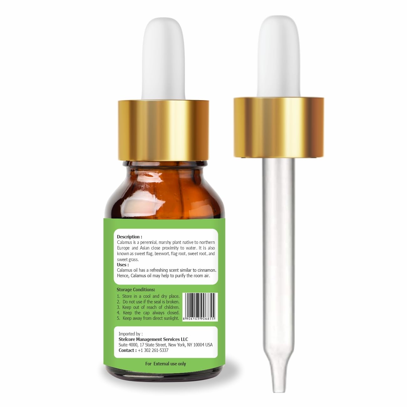 Salvia Calamus Oil packaging emphasizes 100 percent natural, uncut, undiluted premium quality.