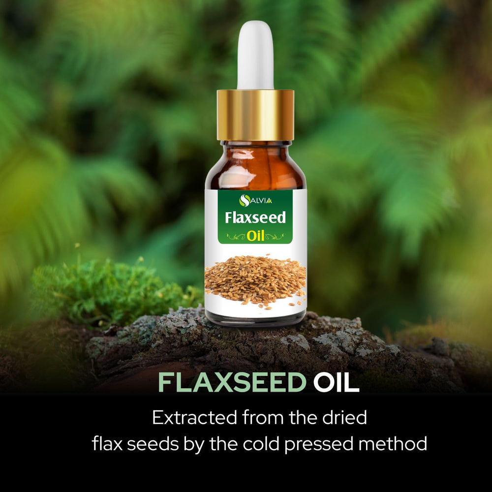 Salvia flax seed oil use ideas, for skincare and hair care.