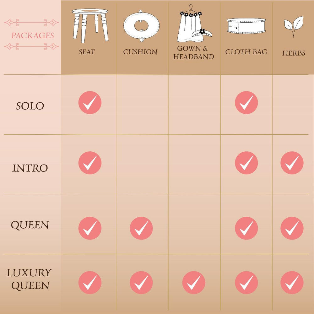 Sama Handcraft Queen Package wooden seat with cushion for added comfort