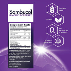 Close-up of Sambucol elderberries highlighting premium black elderberry ingredients.