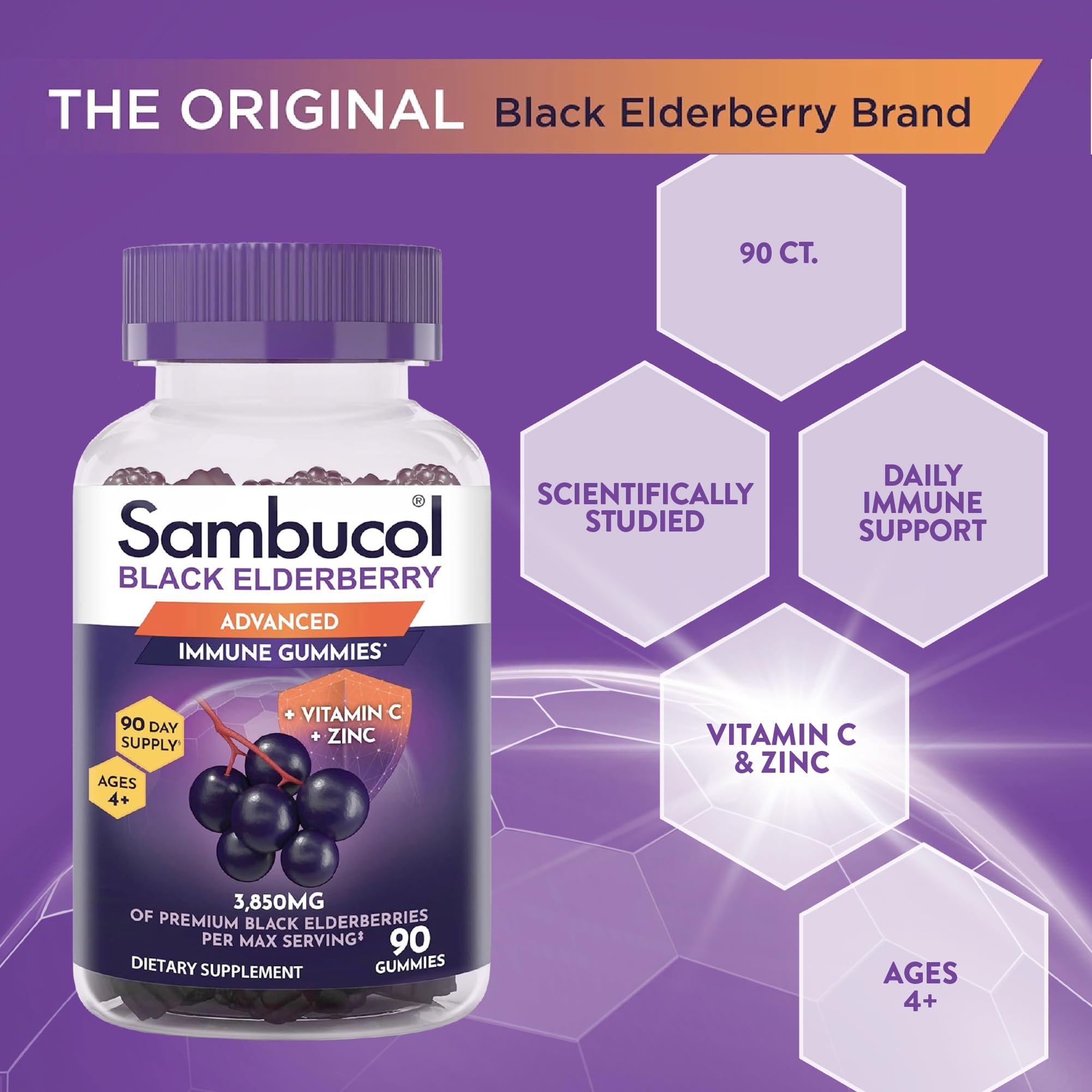 90-count bottle provides a three-month supply for everyday use.