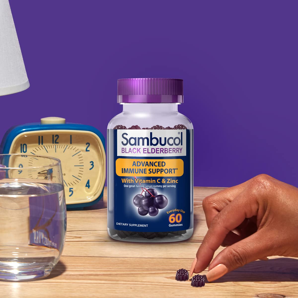 Sambucol Black Elderberry Gummies box and bottle together