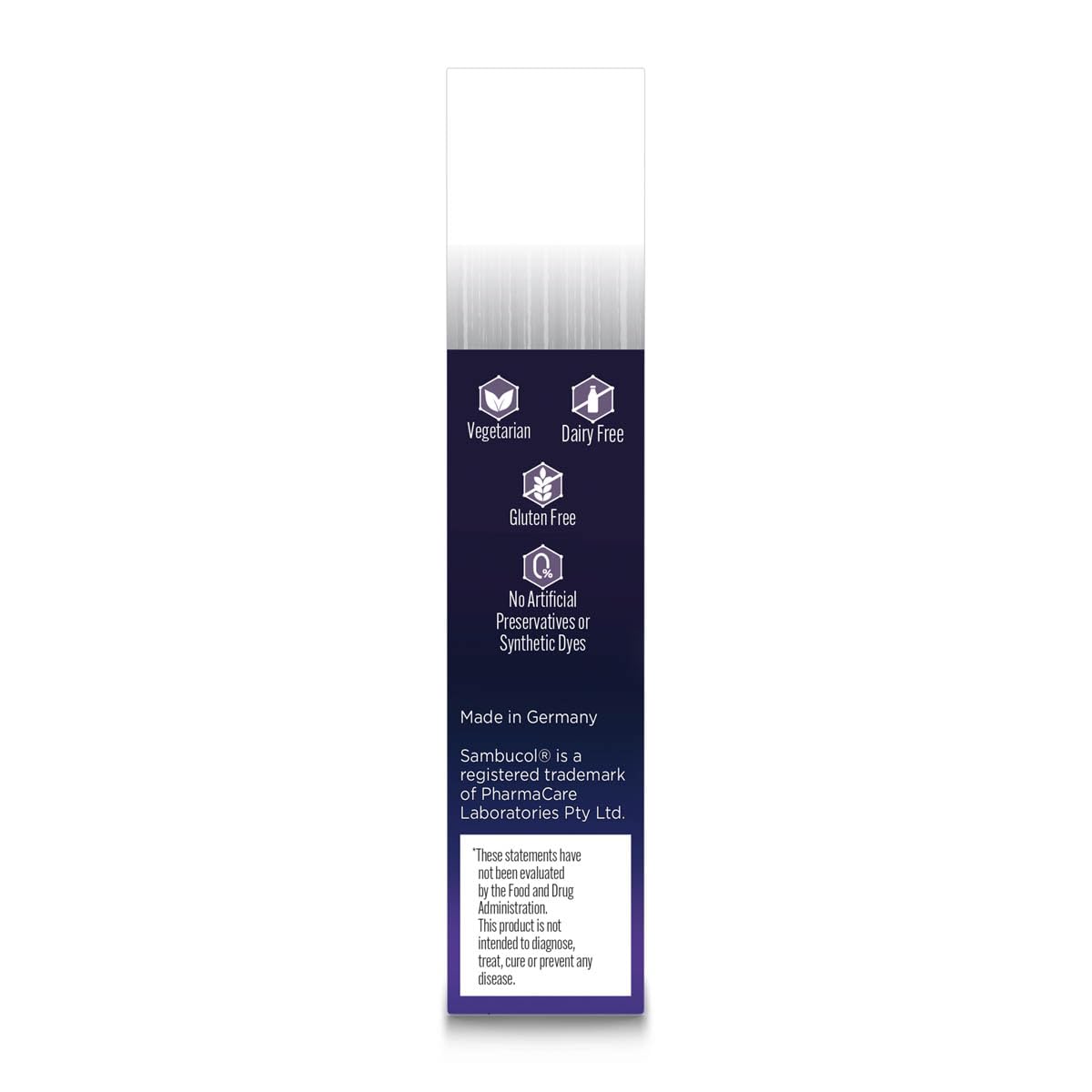 Sambucol elderberry per serving label underscores elderberry content
