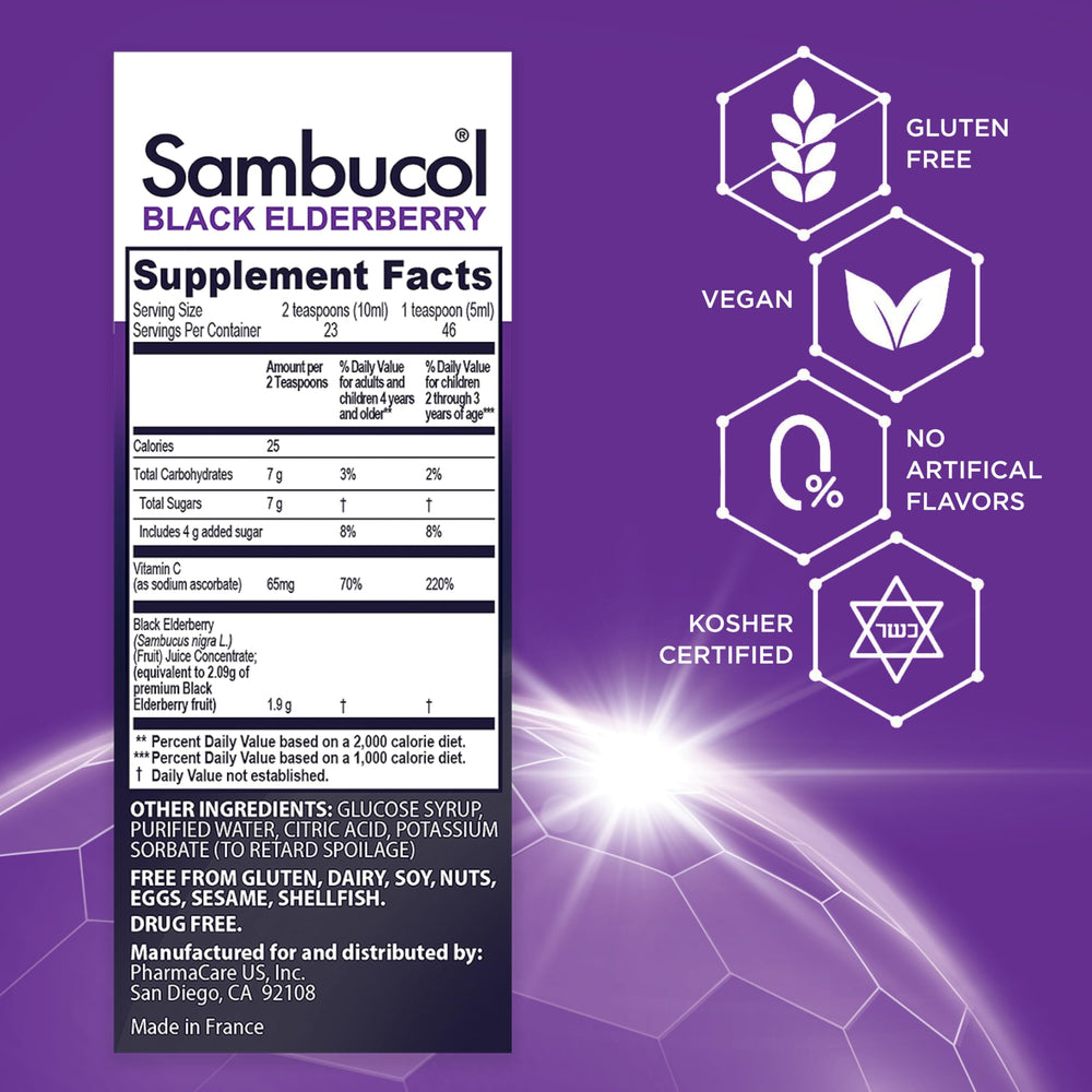 Sambucol Kids dosing spoon showing kid-friendly serving size