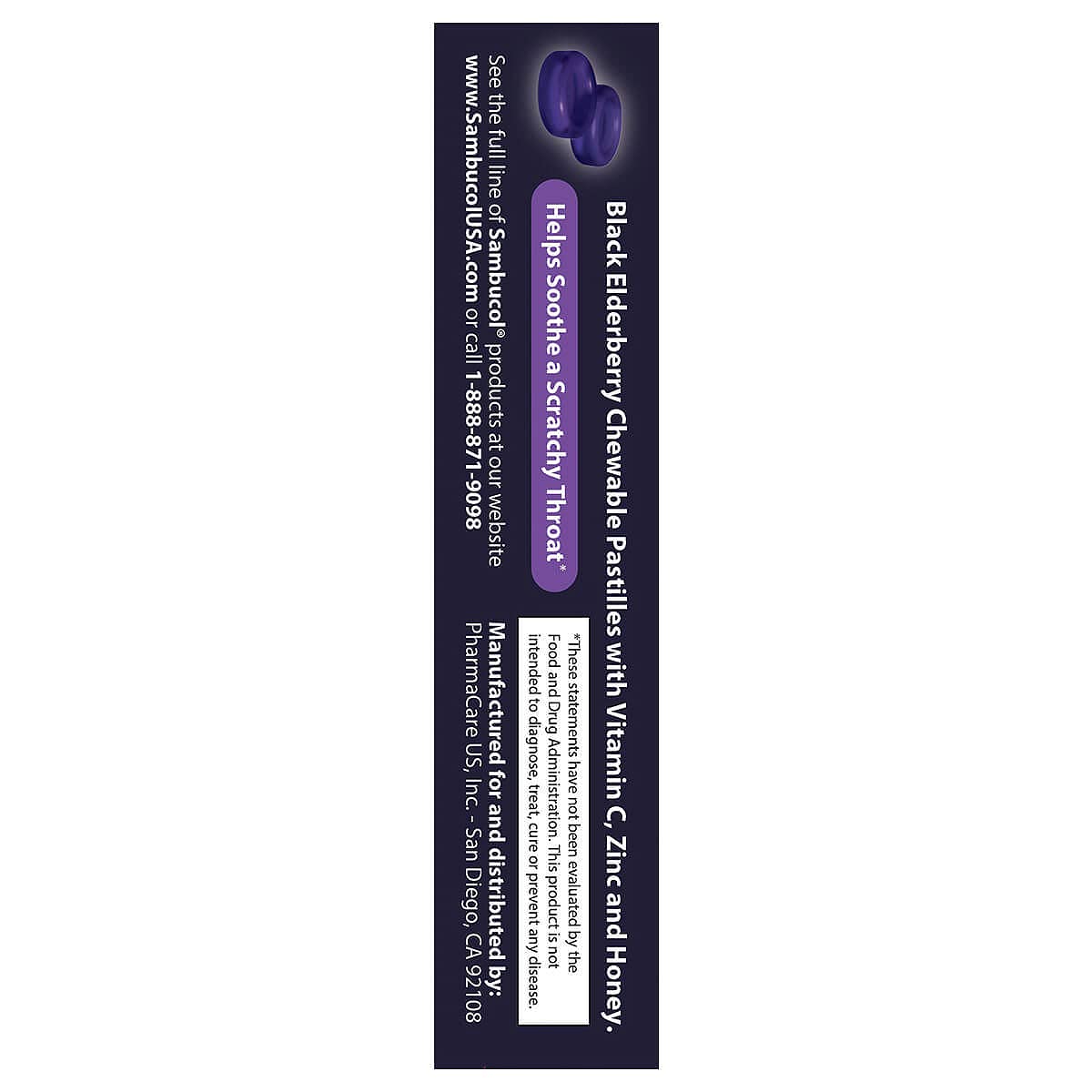 Sambucol throat-soothing lozenge suitable for office use