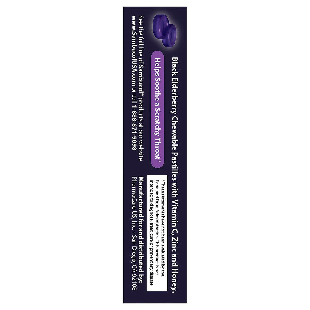 Sambucol throat-soothing lozenge suitable for office use