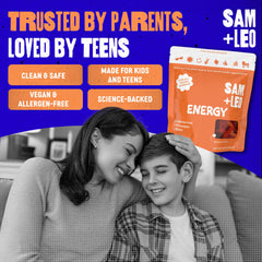 Closeup of a single SAM+LEO gummy for easy daily use.