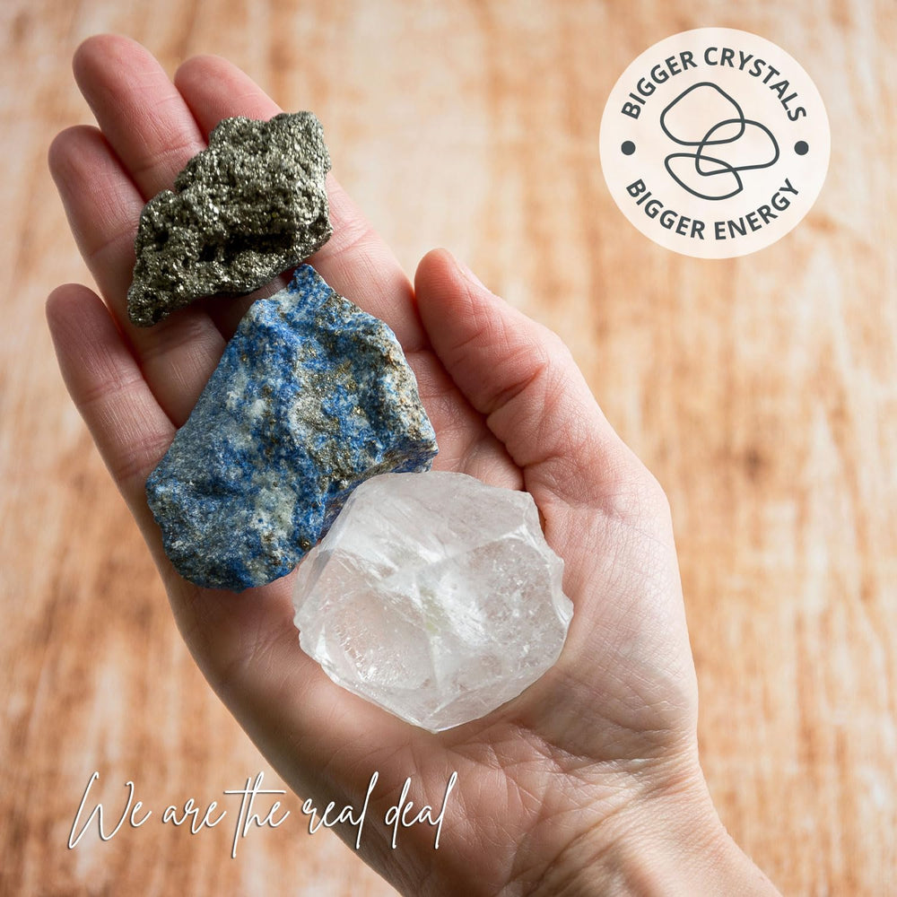 SAMSARI Abundance XL Clear Quartz crystal amplifies intentions during meditation