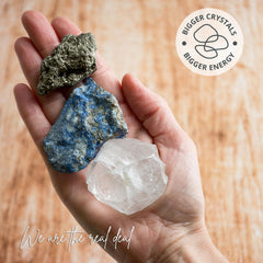 SAMSARI Abundance XL Clear Quartz crystal amplifies intentions during meditation