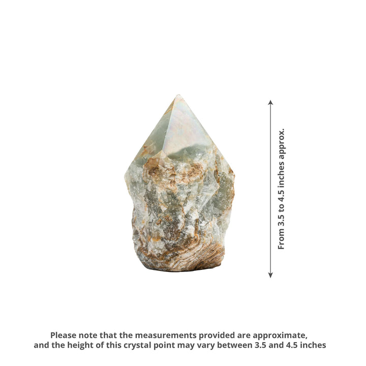 SAMSARI blue onyx crystal point 2 supports grounding energy during yoga.