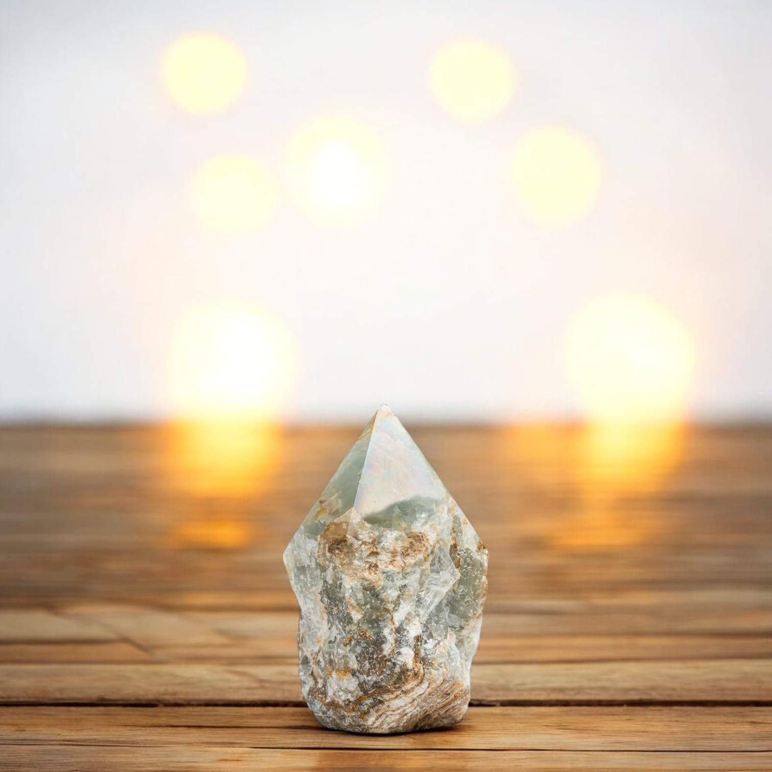 SAMSARI blue onyx crystal point 5 decorative yet energy-boosting for home altars.