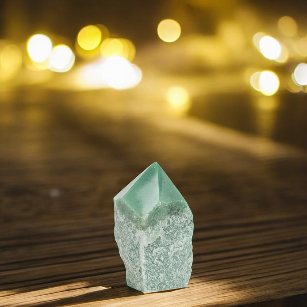 SAMSARI green quartz points grounding energy for spiritual practice