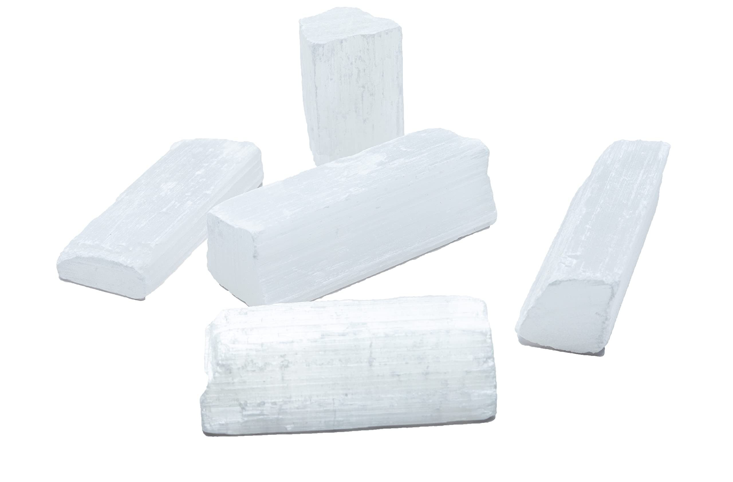 SAMSARI selenite stones raw closeup for calm energy and crystal healing inspiration.