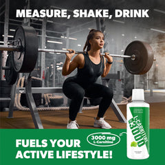 SAN L-Carnitine 3000 Green Apple label close-up, highlighting sugar-free formulation.