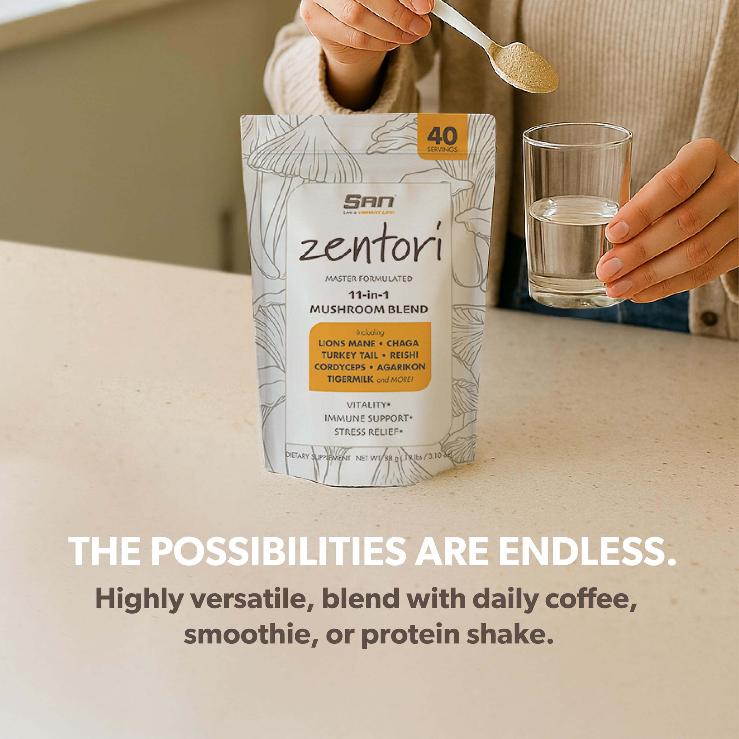 SAN ZENTORI 11in1 container seal keeps powder fresh
