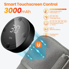 SanaTech cordless knee brace battery reveals 3000mAh portable power for on-the-go use.