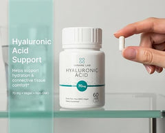 Sanare Lab Hyaluronic Acid 70 mg made in USA seal supporting trusted manufacturing