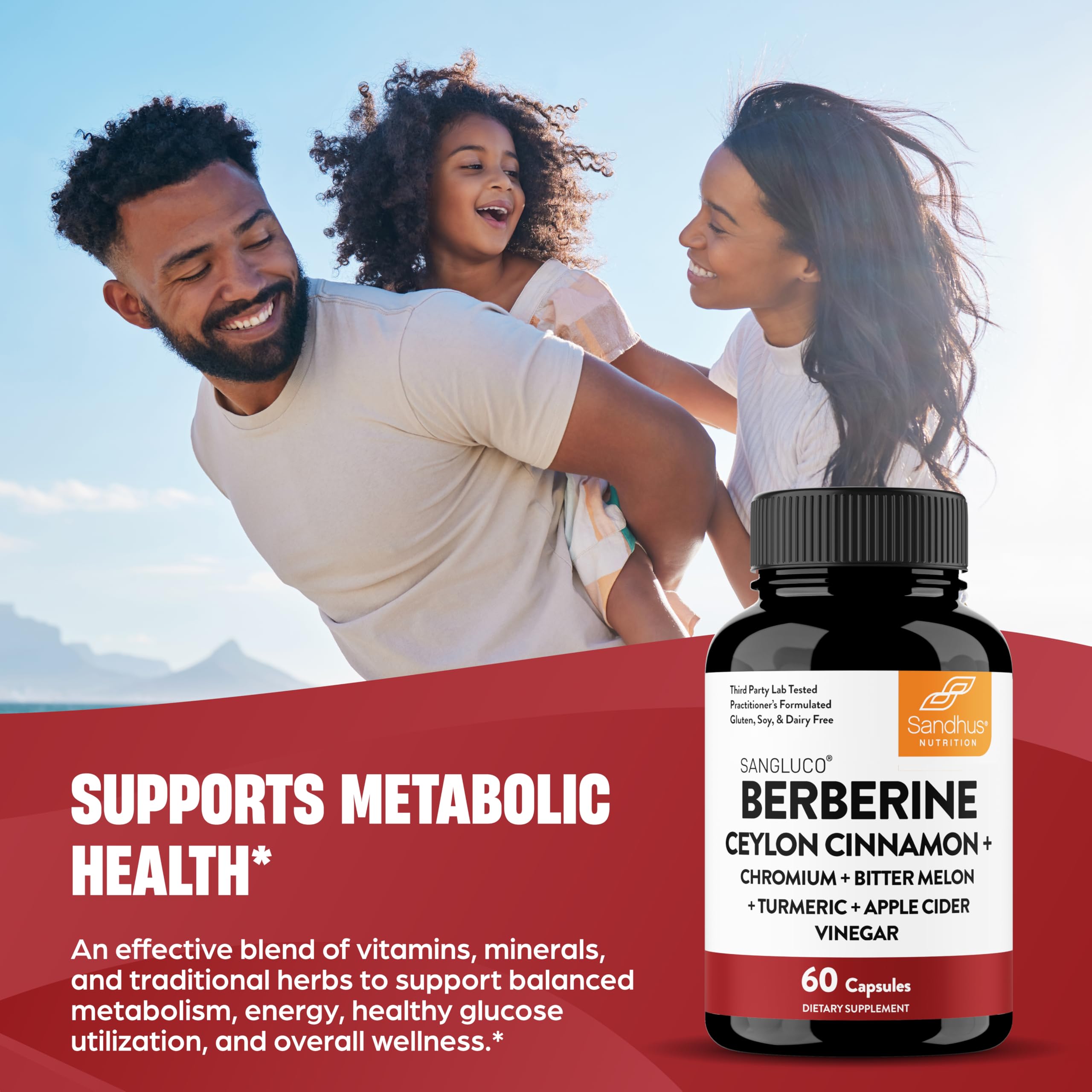 Sandhu's product with berberine and bitter melon for balanced routine