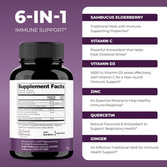 Closeup of Sandhu's elderberry capsules designed for easy swallowing.