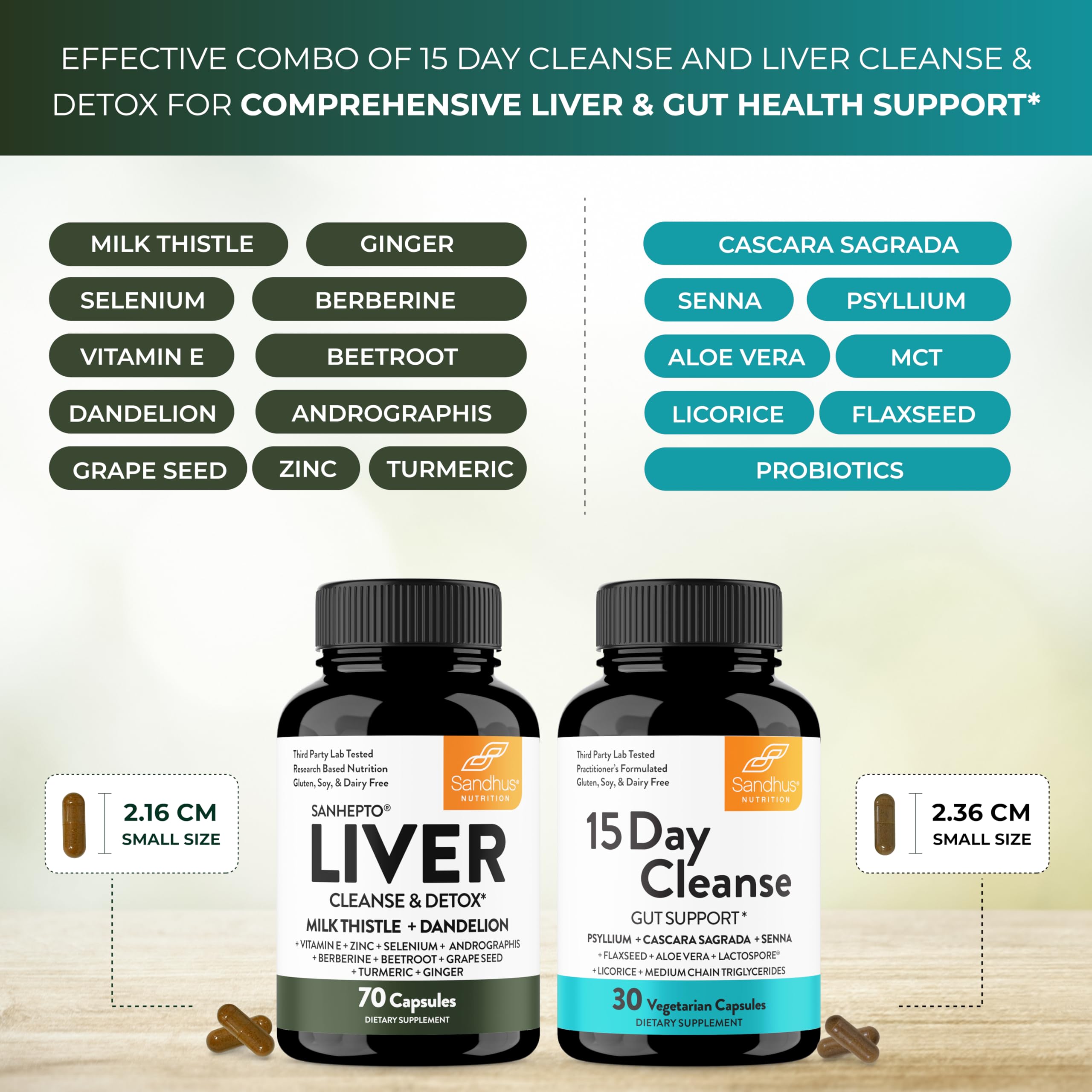 Sandhu's Liver Cleanse zinc and selenium minerals support overall nutrition.