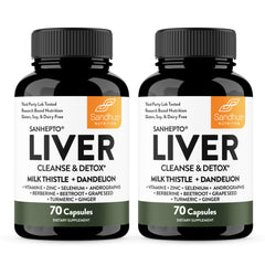 Sandhu's Liver Cleanse bottle front for daily liver support.