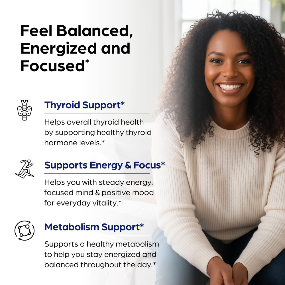 Sandhu's Thyroid Support Capsules closeup showing easy-to-swallow form.