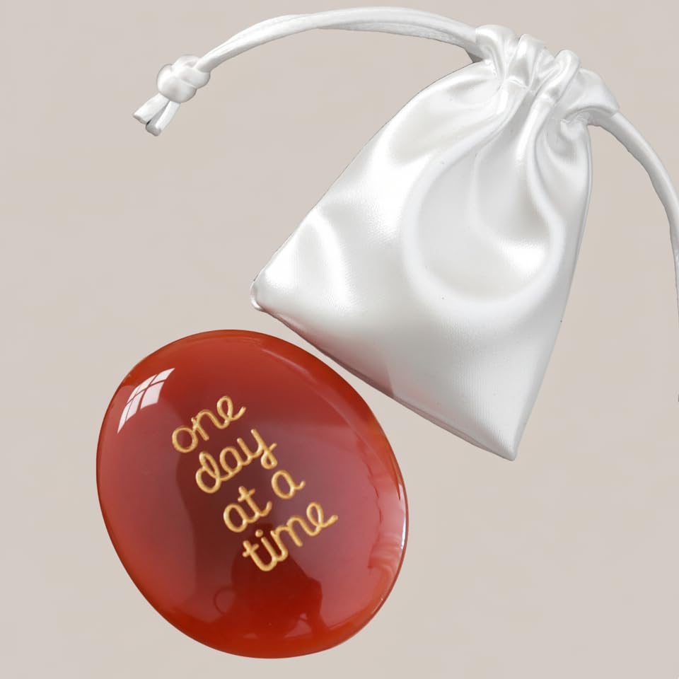 SANROA worry stone held in hand for daily stress relief.
