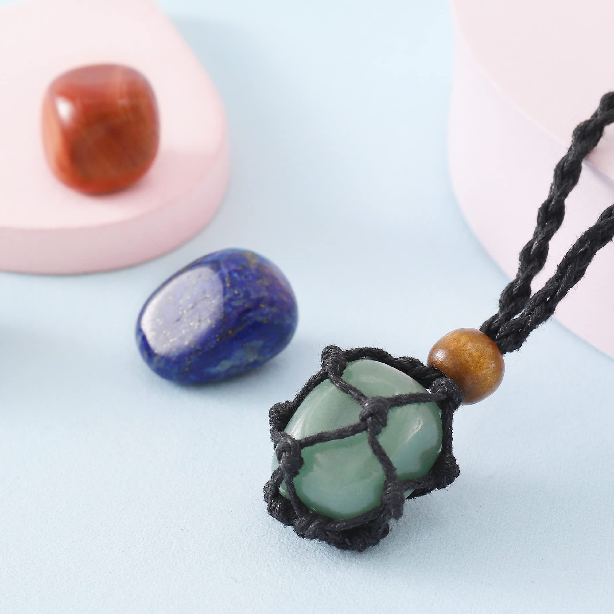 SANSWL seven chakra necklace root-red-jasper pendant grounds and stability.
