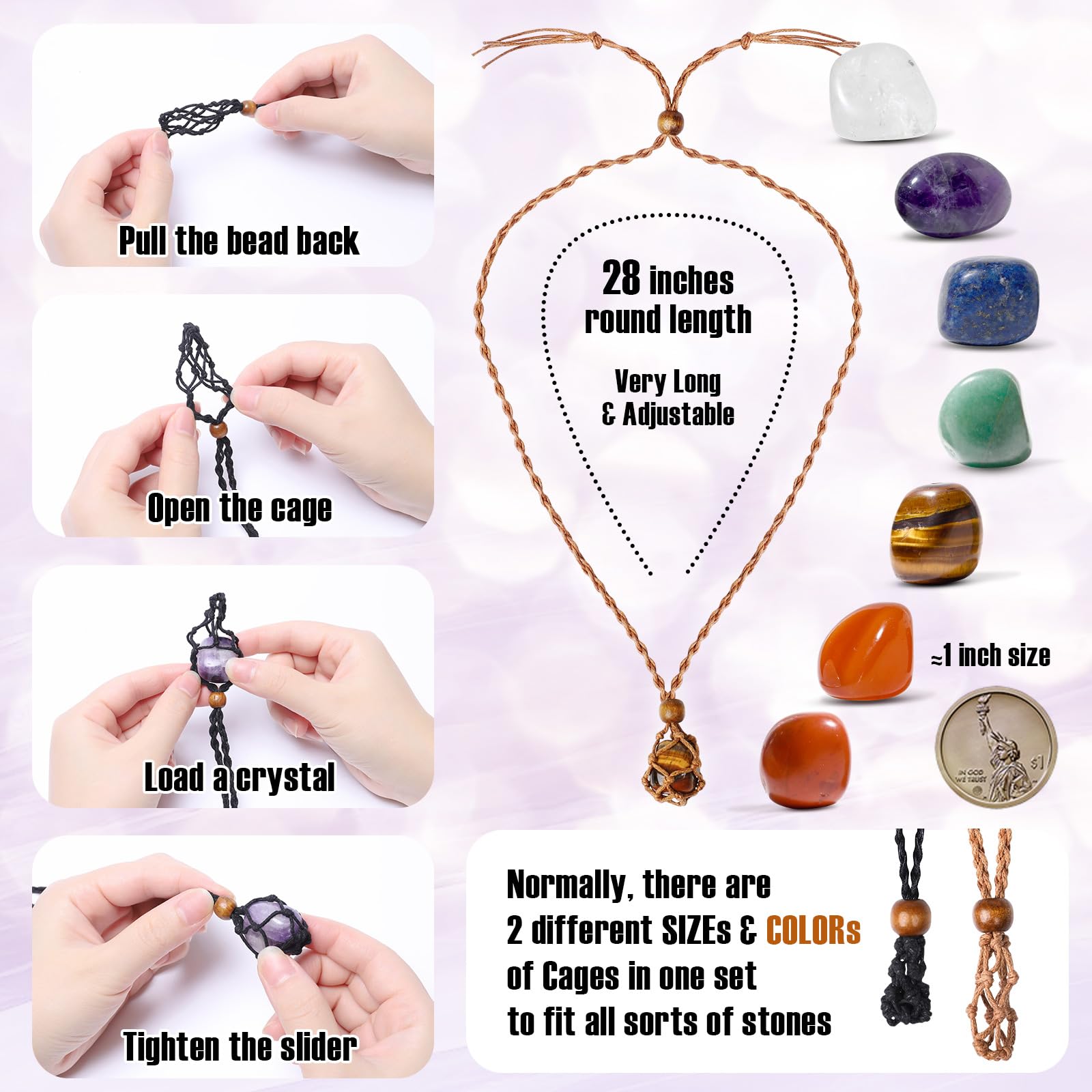 SANSWL seven chakra necklace solar-plexus-tiger-eye pendant boosts confidence and focus.