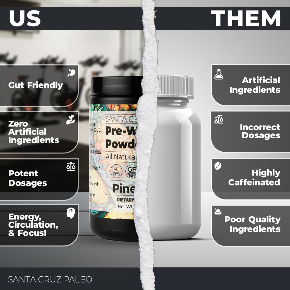 Santa Cruz Paleo electrolytes blend with sea salt and potassium supporting fluid balance during workouts