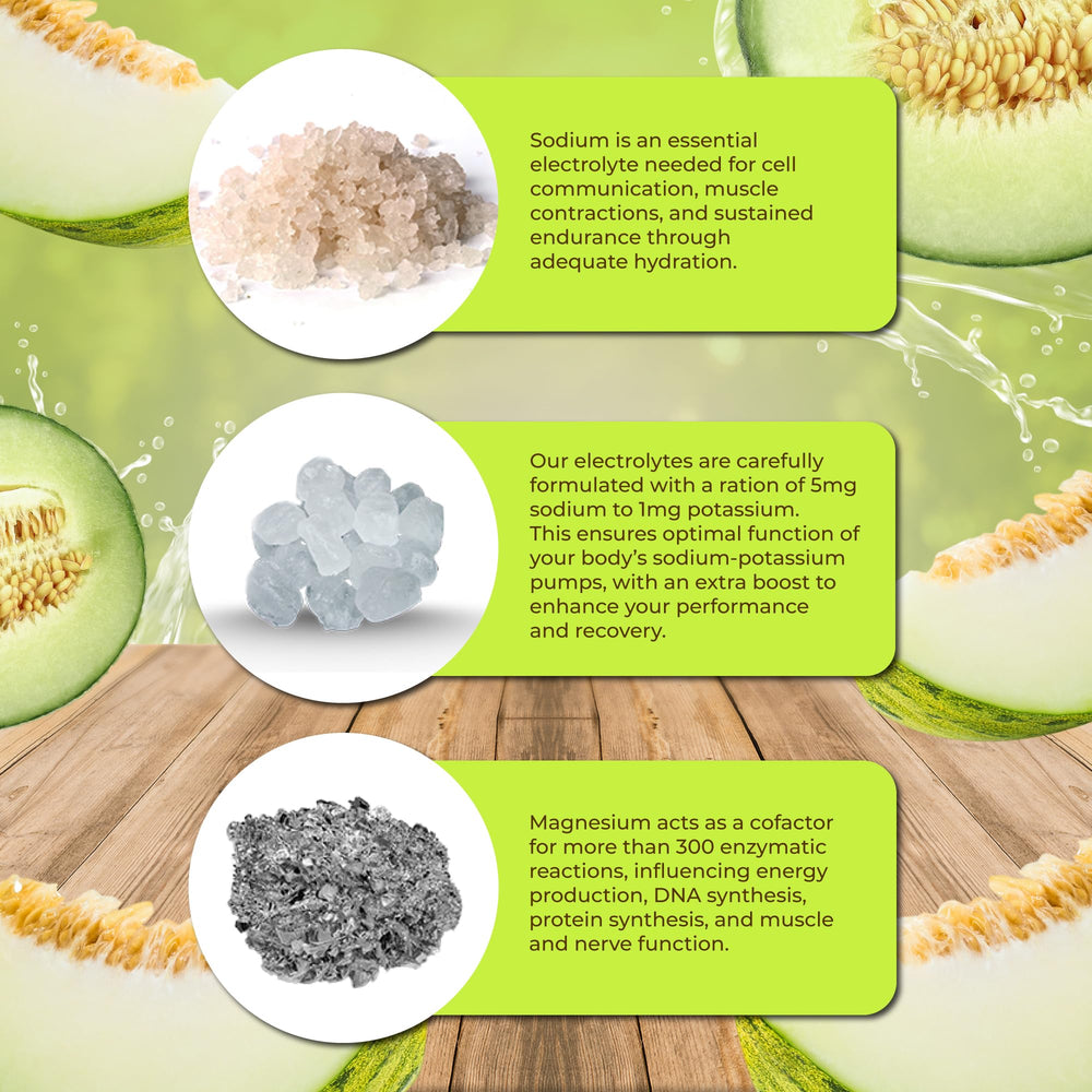 Santa Cruz Paleo Honeydew electrolyte in glass emphasizes refreshing flavor and aroma.