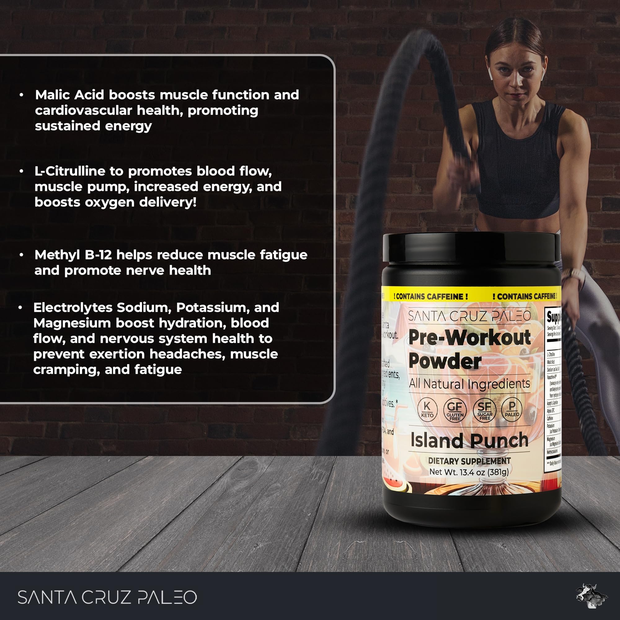 Glass of water being flavored with Santa Cruz Paleo Island Punch.