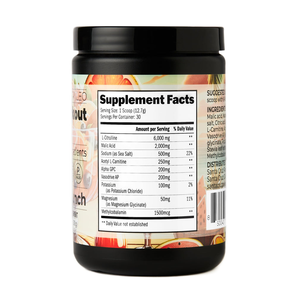 Close-up of Island Punch label detailing clean ingredients