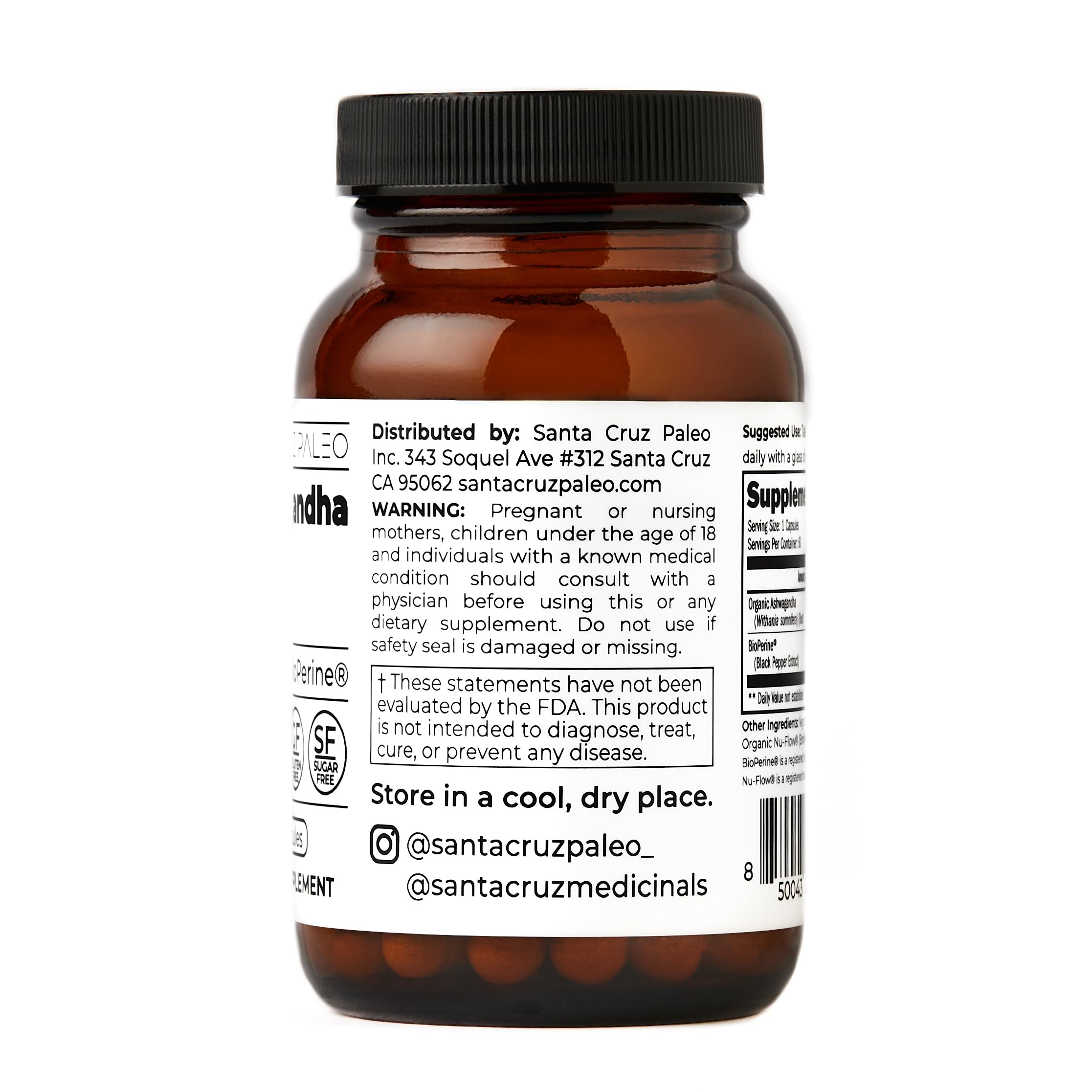 Santa Cruz Paleo keto friendly icon on bottle