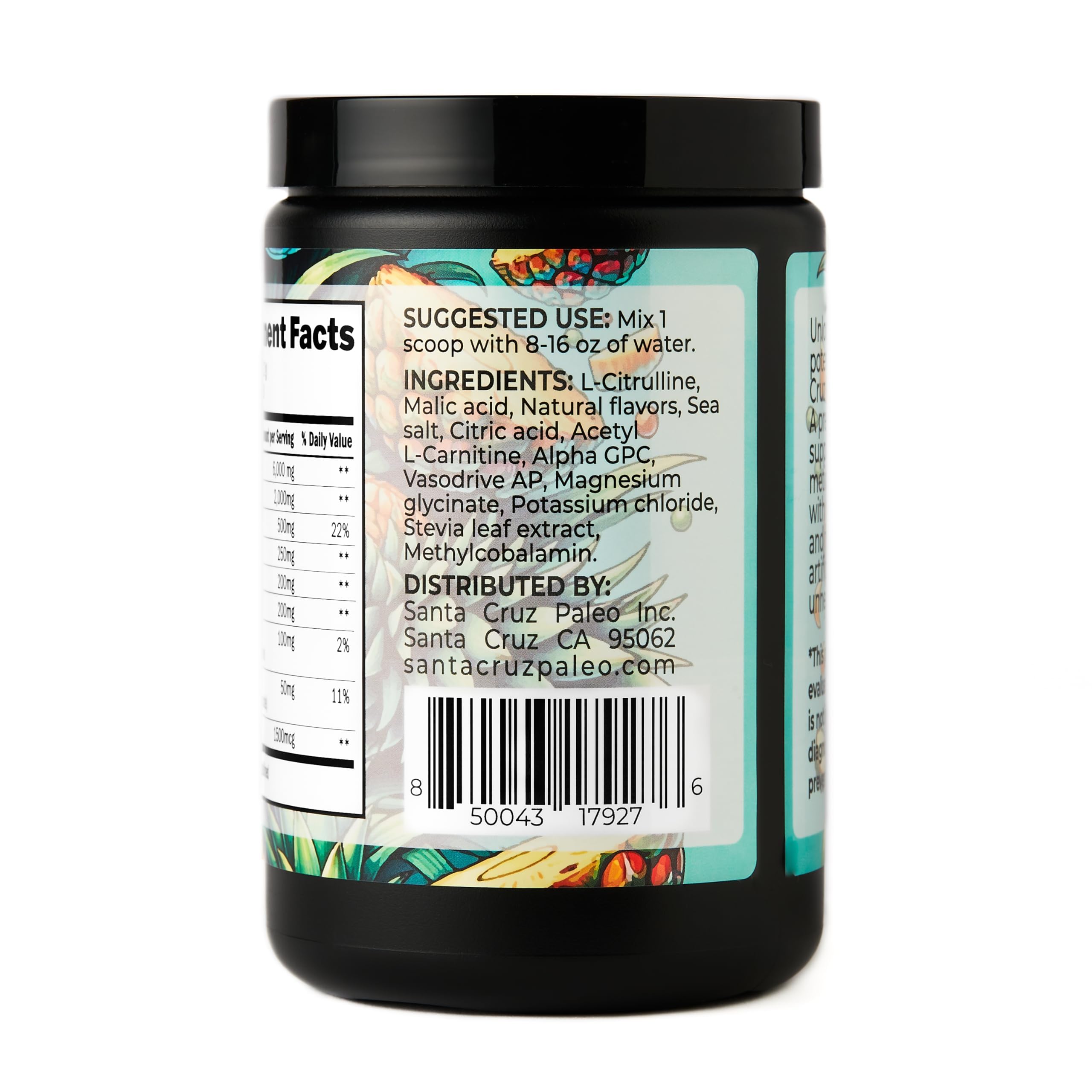 Santa Cruz Paleo magnesium bottle highlights mineral support for muscle performance.
