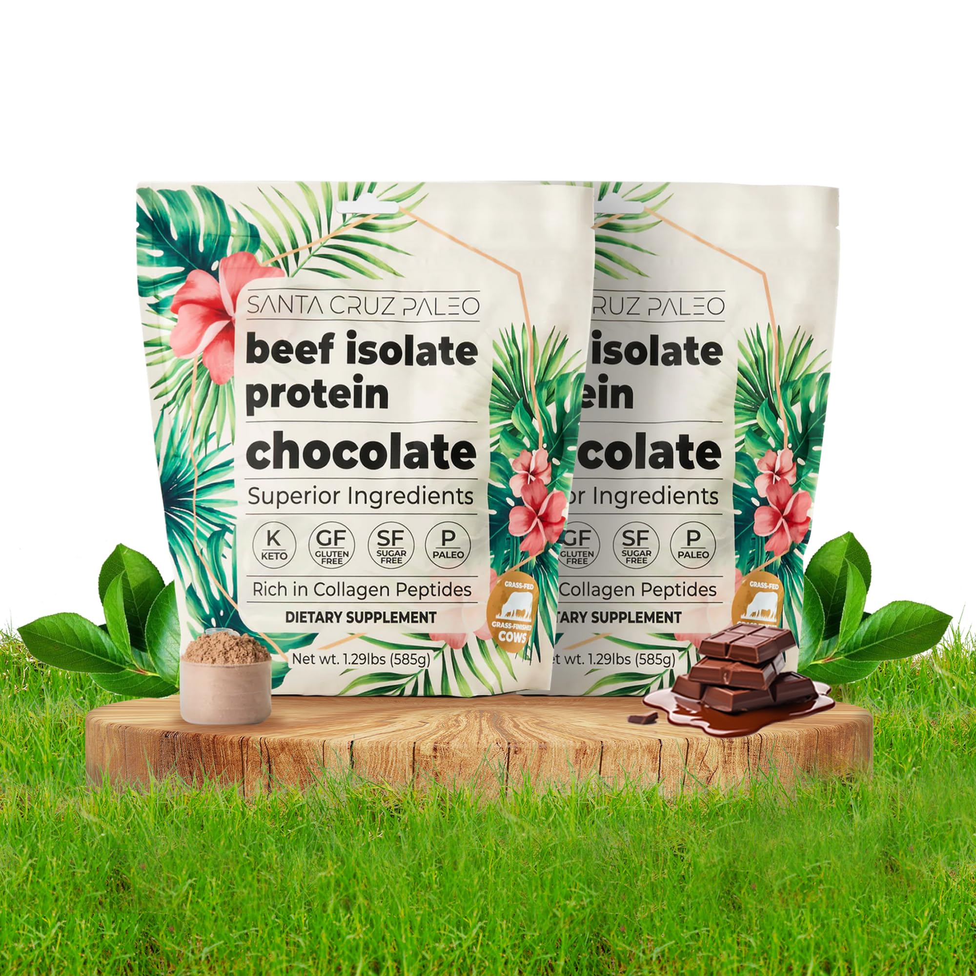 Pouring Santa Cruz Paleo beef isolate into coffee for a keto-friendly boost.