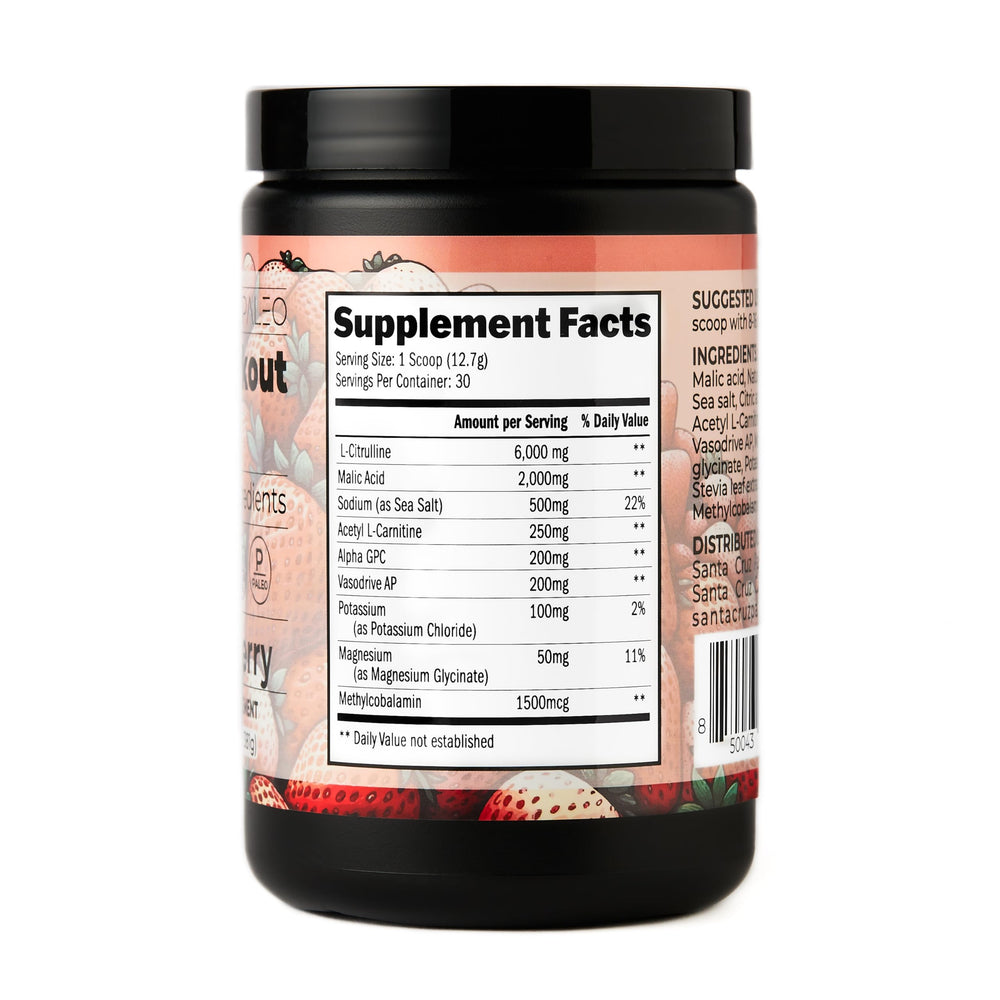 Santa Cruz Paleo Vasodrive AP ingredient close-up promoting flow.
