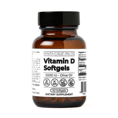 Santa Cruz Paleo Vitamin D3 bottle with 60 softgels for daily use.