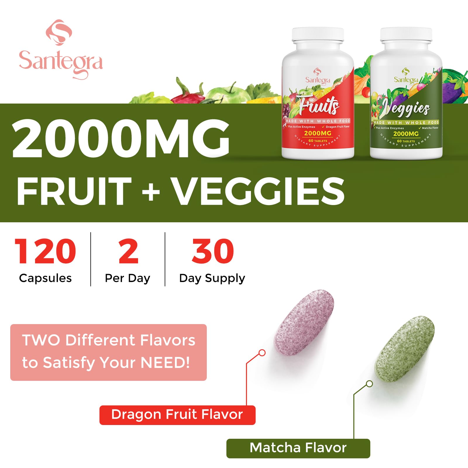 Santegra blueberry anthocyanins with vitamin C boost antioxidants.
