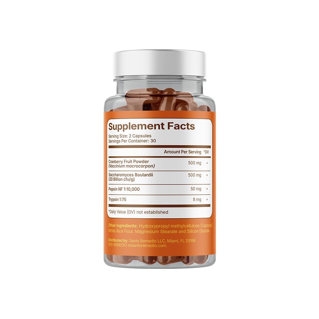 Santo Remedio packaging with instructions highlighting easy-to-use supplement