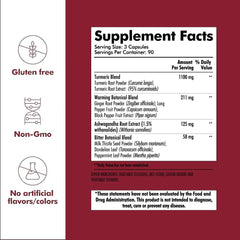 Santo Remedio Turmeric gluten-free label visible on packaging