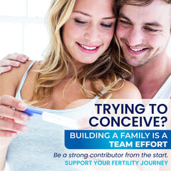 Sapir's Nutrition male fertility capsules pack highlighting convenient daily supplementation.