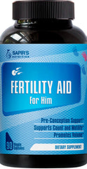 Sapir's Nutrition semen volume booster bottle to support male fertility potential.