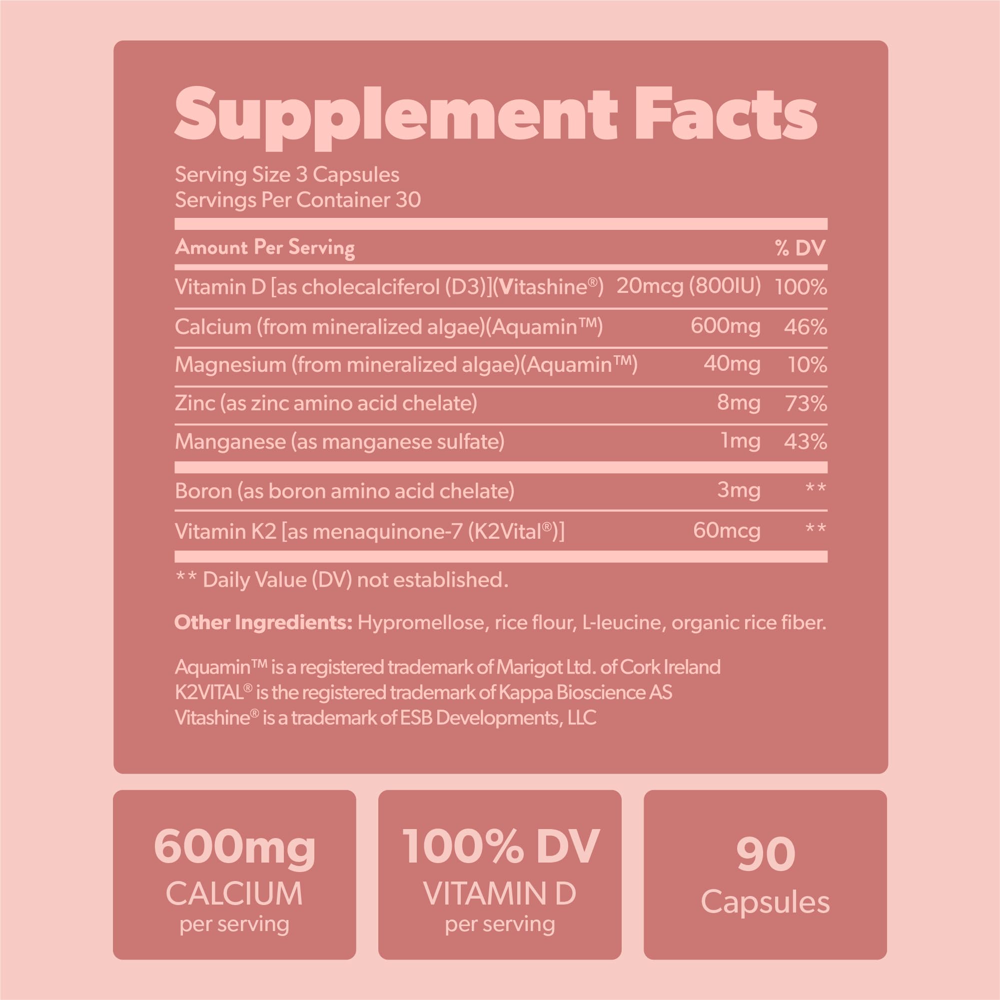 Sapling calcium supplement US-made stamp indicates domestic production quality