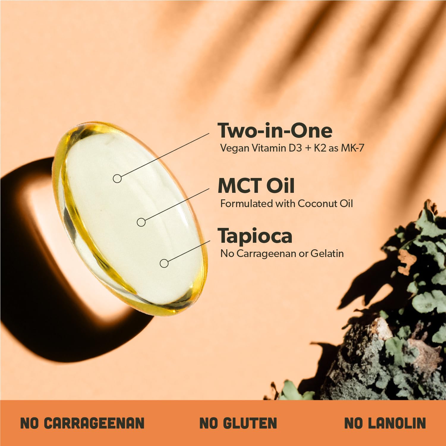 sapling D3K2 from lichen source, vegan vitamin D3 and K2 in bioactive form