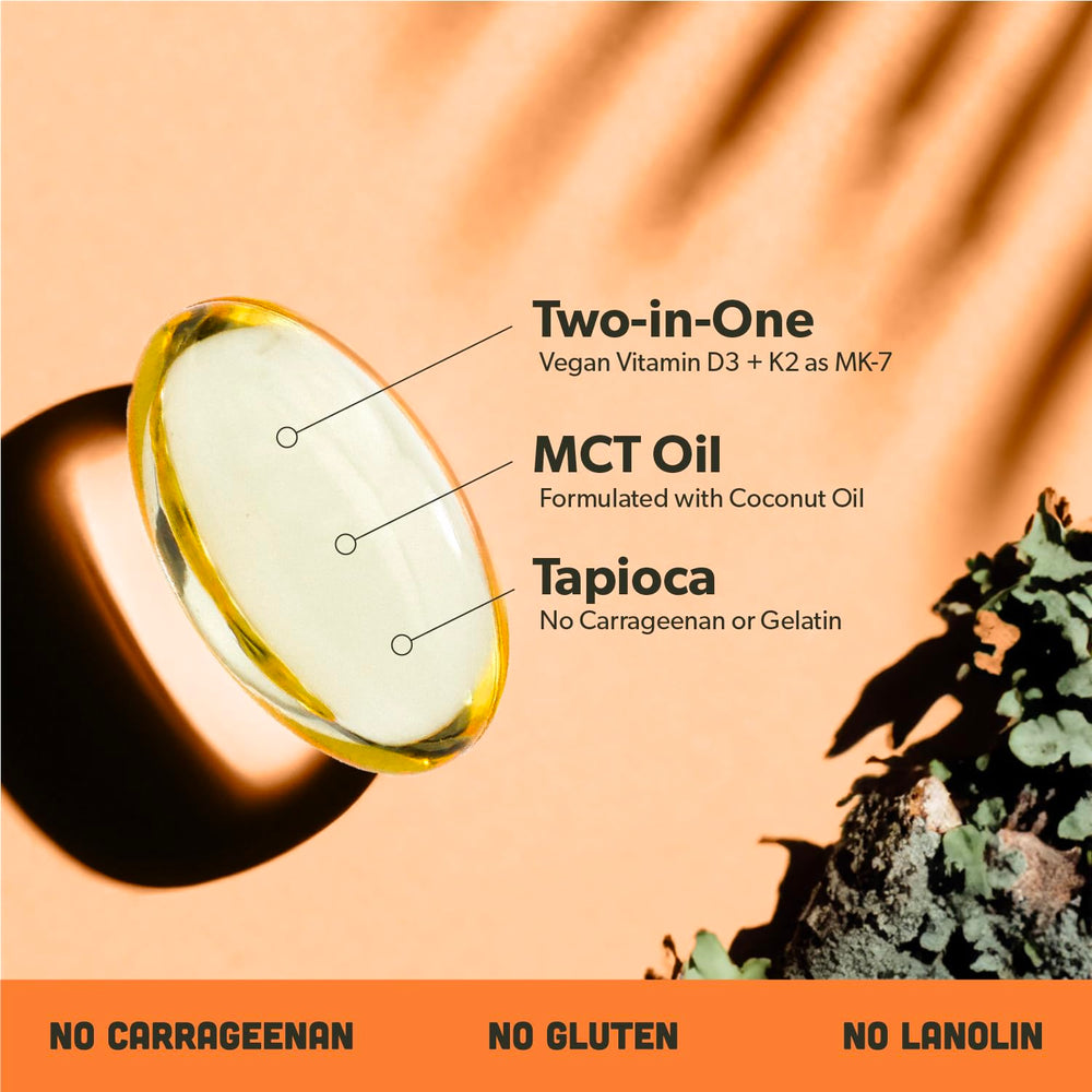 sapling D3K2 from lichen source, vegan vitamin D3 and K2 in bioactive form