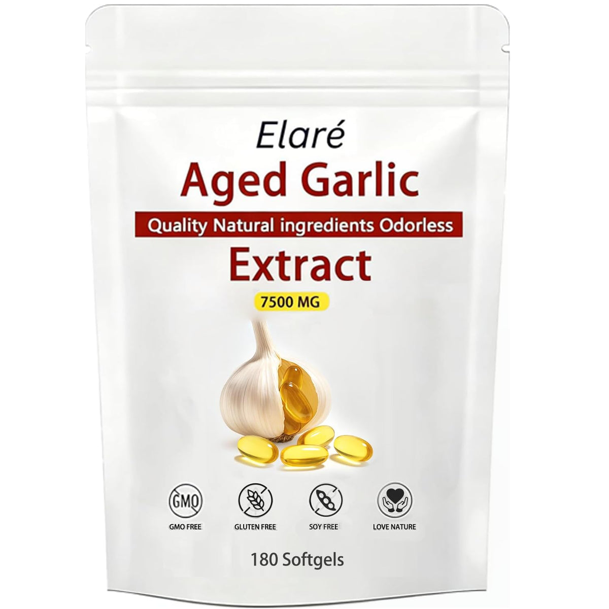 SAPURAIS Elare odorless garlic capsules bottle, odor-free daily use