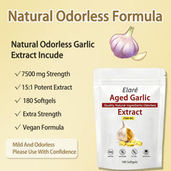 SAPURAIS Elare odorless garlic capsules on-the-go blister pack, travel-friendly