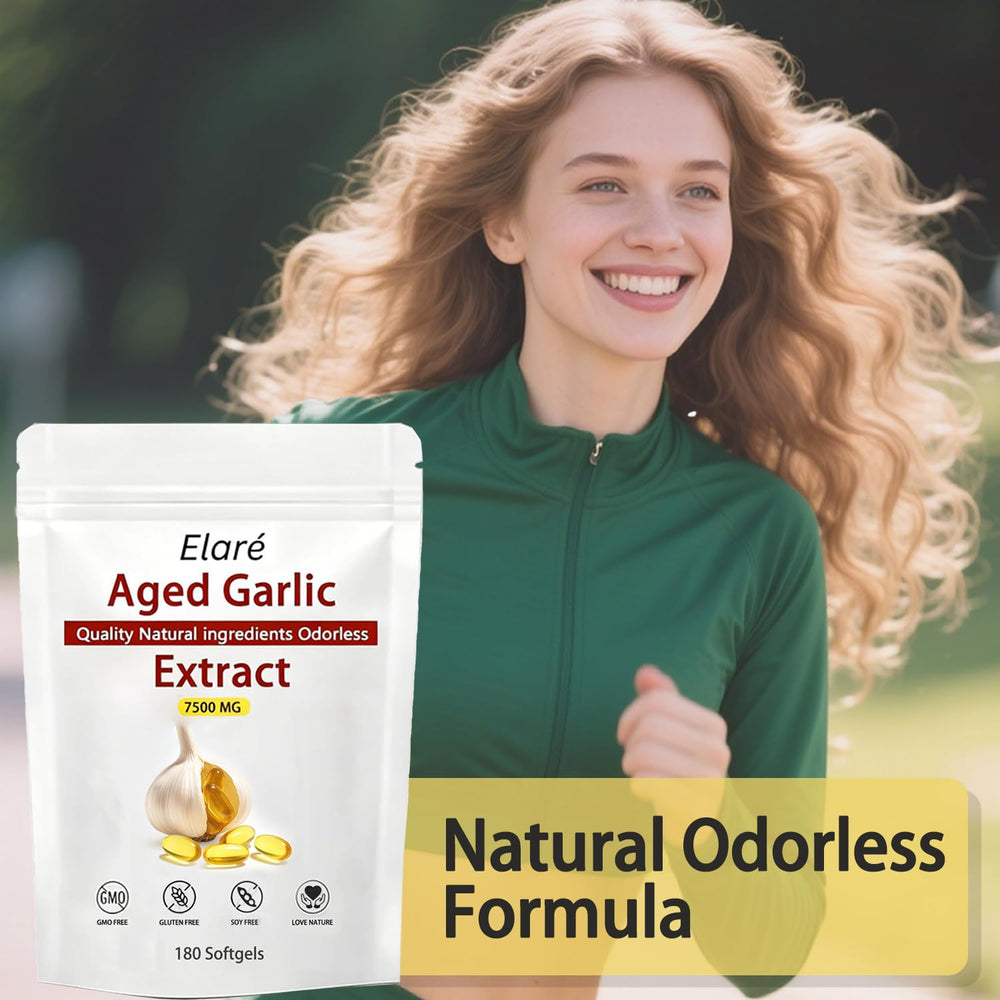 SAPURAIS Elare odorless garlic capsules pack on counter, long-lasting 180 servings